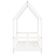 Рамка за детско легло, бяла, 70x140 см, бор масив