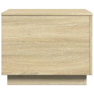 Маса за кафе с LED осветление, сонома дъб, 50x50x40 см