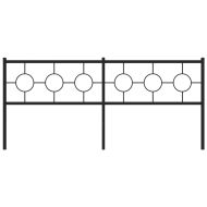 Метална резервна табла за легло, черна, 193 см