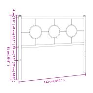 Метална резервна табла за легло, бяла, 107 см