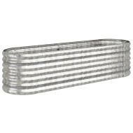 Градинска повдигната леха поцинкована стомана сребрист