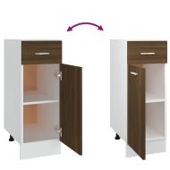 Шкаф с чекмеджета "Lyon", кафяв дъб, 30x46x81,5 см, инженерно дърво