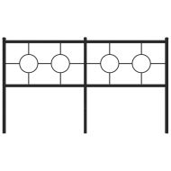 Метална резервна табла за легло, черна, 150 см