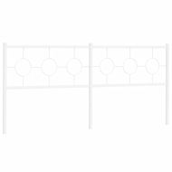 Метална резервна табла за легло, бяла, 193 см