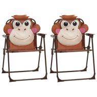 Детски градински бистро комплект от 3 части, с чадър, кафяв