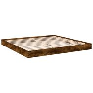 Рамка за легло без матрак опушен дъб 180x200 см инженерно дърво