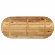 Плот за маса 120x50x2,5 см овален масивно дърво грубо манго