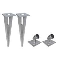 Оградна мрежа с колове и клинове поцинкована стомана 15x1 м