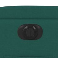 Електрически реклайнер стол, тъмнозелен, текстил