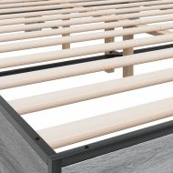 Нощно шкафче, сив сонома, 150x200 см, инженерно дърво и метал