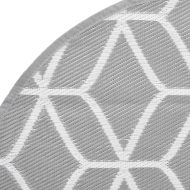 Килим за открито, ARAKIL сив, Ø120 см, PP