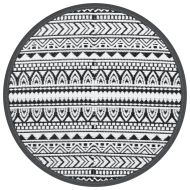 Килим за открито, ARAKIL черен, Ø120 см, PP