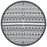 Килим за открито, ARAKIL черен, Ø200 см, PP