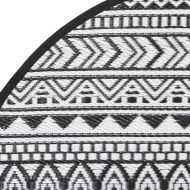 Килим за открито, ARAKIL черен, Ø200 см, PP