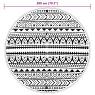 Килим за открито, ARAKIL черен, Ø200 см, PP