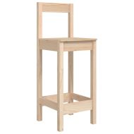 Бар столове 2 бр 40x41,5x112 см борово дърво масив