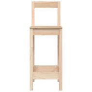 Бар столове 2 бр 40x41,5x112 см борово дърво масив