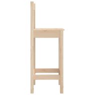 Бар столове 2 бр 40x41,5x112 см борово дърво масив
