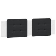 Мека табла за легло Zadar, черна и бяла, 180 см, изкуствена кожа