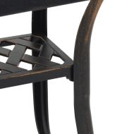 Градинска маса, бронз, 53x53x53 см, лят алуминий