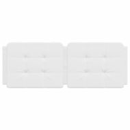 Мека табла за легло Zadar, бяла, 120 см, изкуствена кожа