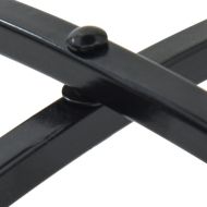 Мозаечна бистро маса, черно и бяло, Ø50x70 см, керамика