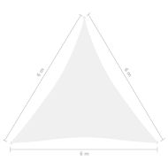 Платно-сенник, Оксфорд плат, триъгълно, 6x6x6 м, бяло