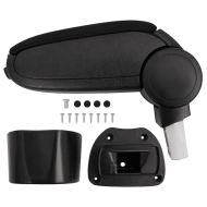 Подлакътник за кола черен 14,5x31,5x(30-48) см ABS