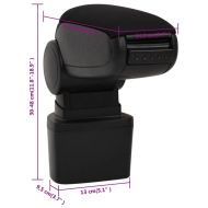 Подлакътник за кола черен 14,5x31,5x(30-48) см ABS