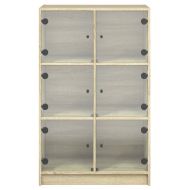 Висок шкаф, Дъб сонома, 68x37x109 см, инженерно дърво