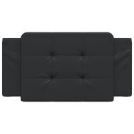 Мека табла за легло Zadar, черна, 100 см, изкуствена кожа