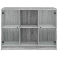 Сайдборд, сив сонома, 102x37x75,5 см, инженерно дърво