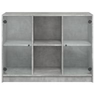 Сайдборд, бетонно сив, 102x37x75,5 см, инженерно дърво