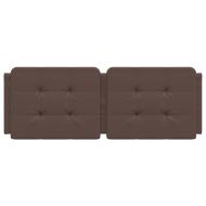 Мека табла за легло Zadar, кафява, 120 см, изкуствена кожа