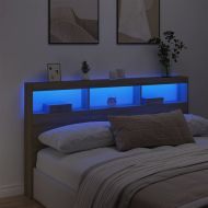 Табла шкаф с LED, сонома дъб, 180x17x102 см