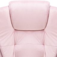 Офис стол, розов, кадифе