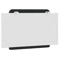 Мека табла за легло Zadar, черна и бяла, 90 см, изкуствена кожа