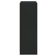 Висок шкаф, черен, 68x37x109 см, инженерно дърво