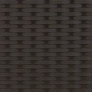 Шезлонг с възглавници, черен, полиратан