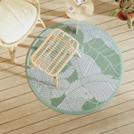 Килим за открито, ARAKIL зелено, Ø120 см, PP