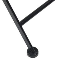 Комплект за бистро с мозайка, черно и бяло, желязо и керамика