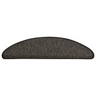 Самозалепващи стелки за стълби сизал 15 бр 65x21x4 см антрацит