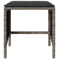 Градински диван с възглавници от 4 части сив полиратан