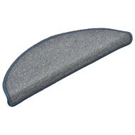 Изтривалки за стълби, 15 бр., 56x17x3 см, светло сиви и сини, полукръгли