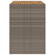 Градинска маса с плот от акация, сиво, 145x80x110 см, полиратан