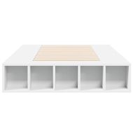 Рамка за легло, бяла, 75x190 см, инженерно дърво