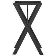 Крака за трапезна маса, X-рамка, 40x40x73 см, стомана