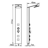 Система душ панел от стъкло, кафява
