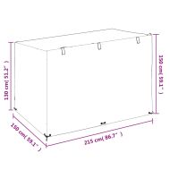 Калъф за пейка люлка 12 капси 215x150x130/150 см полиетилен