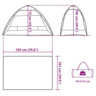 Плажна палатка, 2-местна, сиво, бързо освобождаване